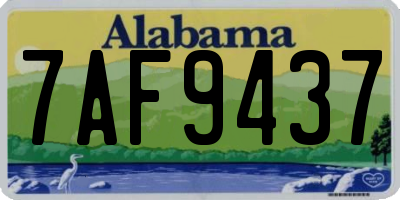 AL license plate 7AF9437