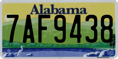 AL license plate 7AF9438