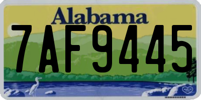 AL license plate 7AF9445