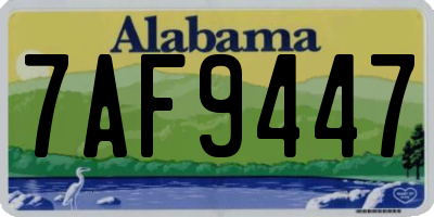 AL license plate 7AF9447