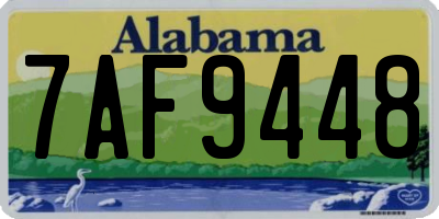 AL license plate 7AF9448
