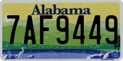 AL license plate 7AF9449