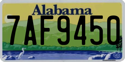 AL license plate 7AF9450
