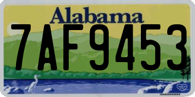 AL license plate 7AF9453