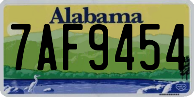 AL license plate 7AF9454