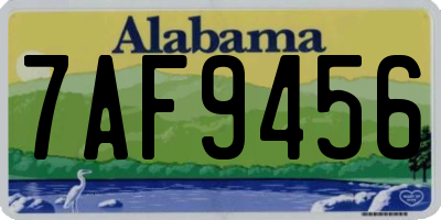 AL license plate 7AF9456
