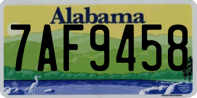 AL license plate 7AF9458