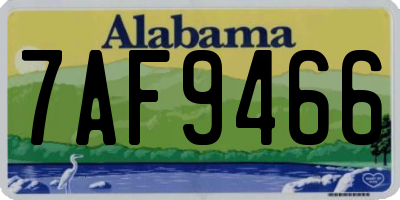 AL license plate 7AF9466