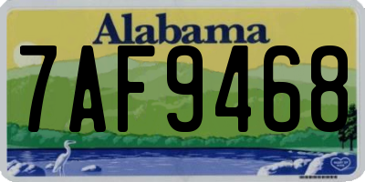 AL license plate 7AF9468