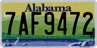 AL license plate 7AF9472