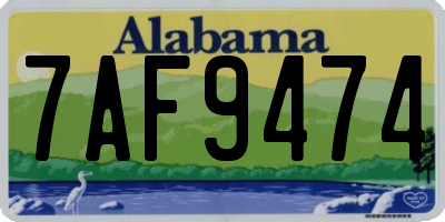 AL license plate 7AF9474