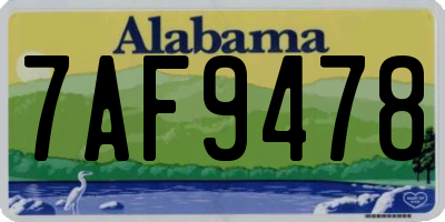 AL license plate 7AF9478