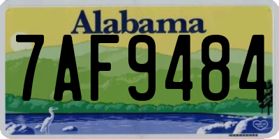 AL license plate 7AF9484