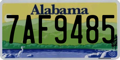 AL license plate 7AF9485