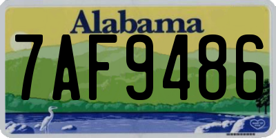 AL license plate 7AF9486