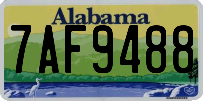 AL license plate 7AF9488