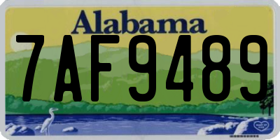 AL license plate 7AF9489