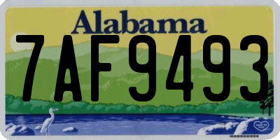 AL license plate 7AF9493