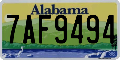 AL license plate 7AF9494