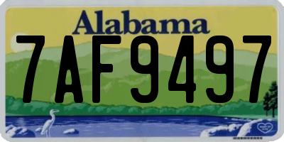 AL license plate 7AF9497