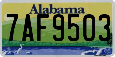AL license plate 7AF9503