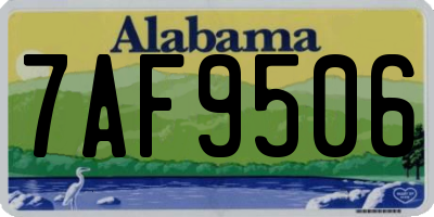 AL license plate 7AF9506