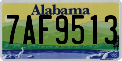 AL license plate 7AF9513