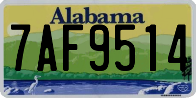 AL license plate 7AF9514