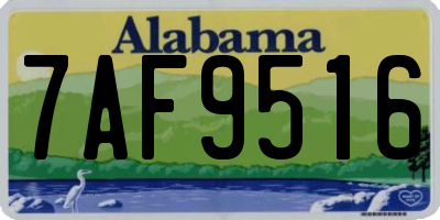 AL license plate 7AF9516