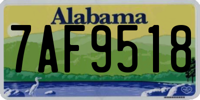 AL license plate 7AF9518