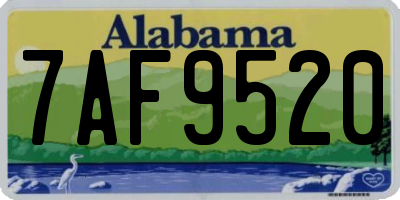 AL license plate 7AF9520
