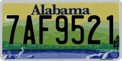 AL license plate 7AF9521