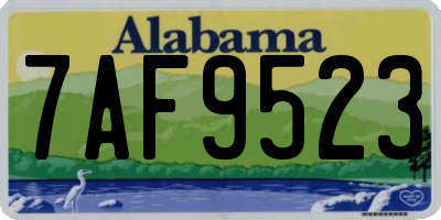 AL license plate 7AF9523