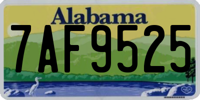 AL license plate 7AF9525