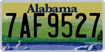 AL license plate 7AF9527