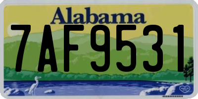 AL license plate 7AF9531
