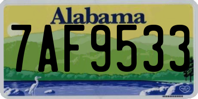AL license plate 7AF9533