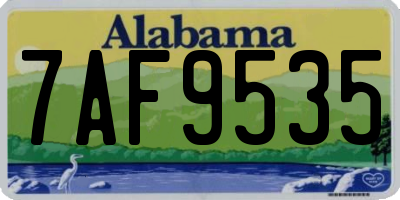 AL license plate 7AF9535