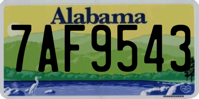 AL license plate 7AF9543