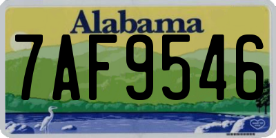 AL license plate 7AF9546