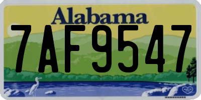 AL license plate 7AF9547