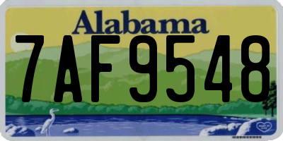 AL license plate 7AF9548