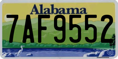 AL license plate 7AF9552