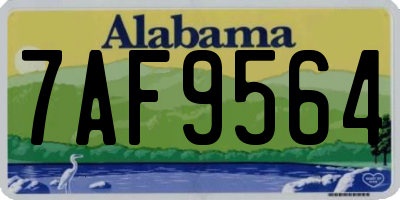 AL license plate 7AF9564