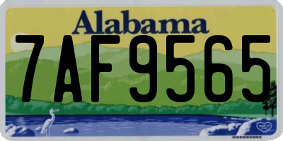AL license plate 7AF9565