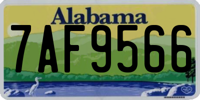 AL license plate 7AF9566