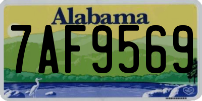 AL license plate 7AF9569