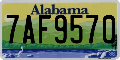 AL license plate 7AF9570