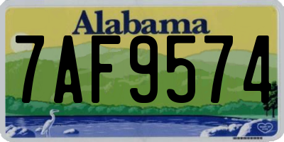 AL license plate 7AF9574
