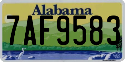 AL license plate 7AF9583